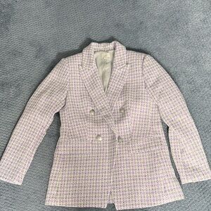 Loft purple tweed blazer NWT
